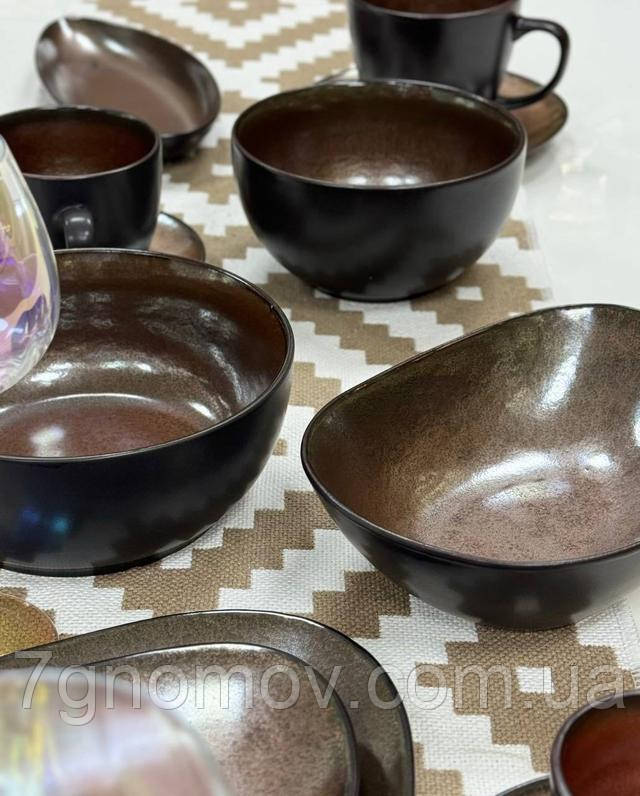 Салатник, миска керамічна овальна Копер 21.5 см арт. 101-0446