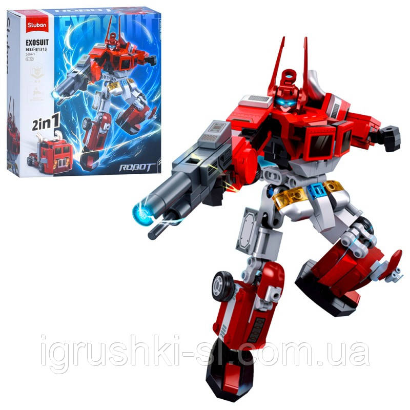 Конструктор Sluban "Робот, Машина, 2 в 1", 260 деталей, фото 1