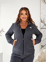 Жіночий теплий спортивний костюм фліс полар  52-54, 56-58, 60-62 | Теплі жіночі костюми для прогулянок та дому