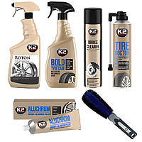 Набор для автомобильного ухода за дисками и шинами K2 (6 од.)