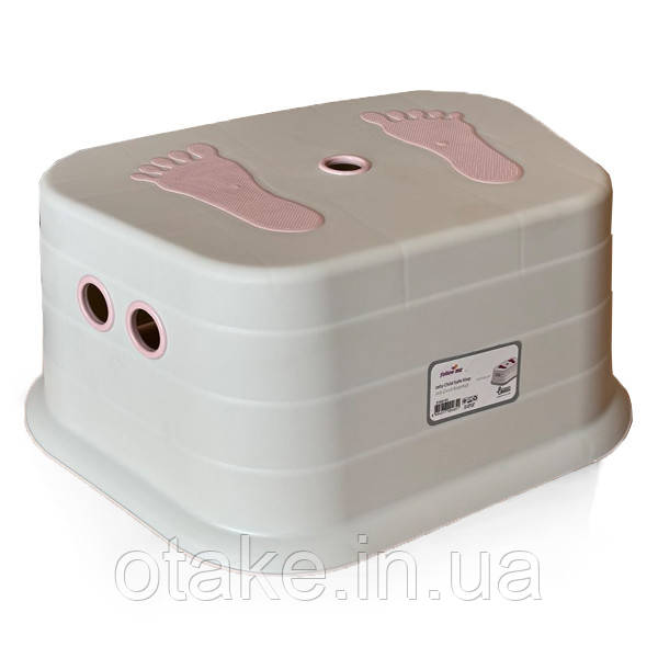 Стільчик-сходинка, драбинка для дітей 3165 01 Слонова кістка з пудровим, фото 1