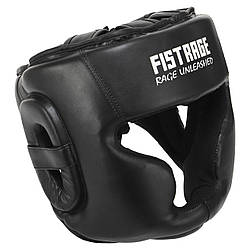 Шолом боксерський з повним захистом шкіряний FISTRAGE VL-4157, розмір L чорний