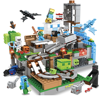 Конструктор Лего Майнкрафт 587 деталей для хлопчиків Дитячий конструктор Lego minecraft 3D іграшка з персонажами