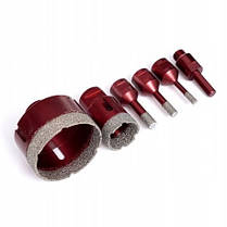 Набір алмазних коронок для плитки 6-68мм 5шт. KD11219, фото 4