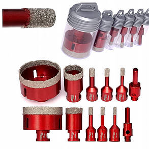 Набір алмазних коронок для плитки 6-68мм 5шт. KD11219, фото 1