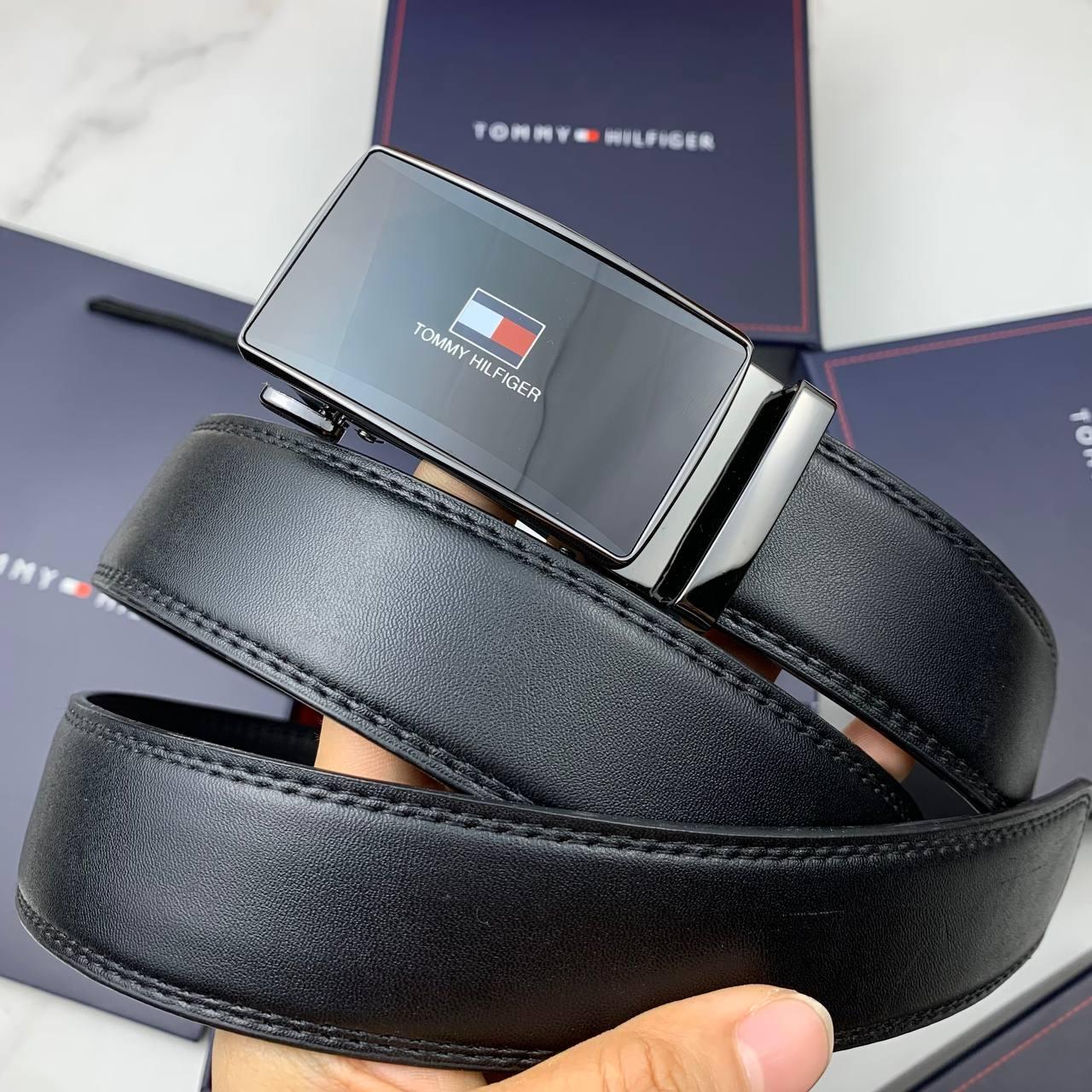 Чоловічий шкіряний Ремінь Томмі Хілфігер, фото 1