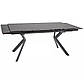 Керамічний розкладний стіл Norton 160-240х90 см чорний на металевих ніжках у сучасному стилі, фото 2