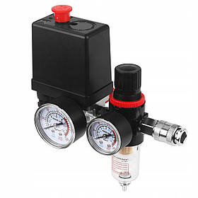 Реле тиску для компресора автоматика (пресостат) з манометром + фільтр KD5852