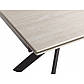 Стіл розкладний з керамічною стільницею Norton 160-240х90 см травертин на чорних металевих ніжках, фото 7