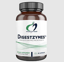 Designs for Health Digestzymes / Травні ферменти з бетаїном HCl 60 капсул