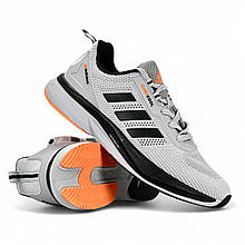 Чоловічі літні кросівки Adidas Climacool текстильні з сіткою сірі весняні