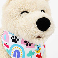 Інтерактивна собачка на повідку бежева M6218UA-1, що ходить, співає українською та «лиже», 28 см, фото 6