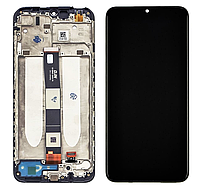Дисплей Xiaomi Redmi 9A / Redmi 9C / Poco C3 чорний Екран з сенсором (модуль) + рамка