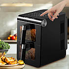 Аерофритюрниця SK-10084 2 контейнери 6,5+6,5 л 3400 Вт аерогриль фритюрниця без олії мультипіч, фото 6