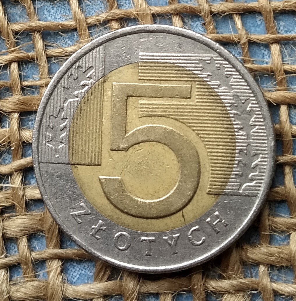 5 злотих 1994 року. Польща, фото 1