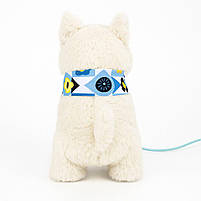 Інтерактивна собачка біла на повідку M6218UA-2, що ходить, співає українською та «лиже», 28 см, фото 9