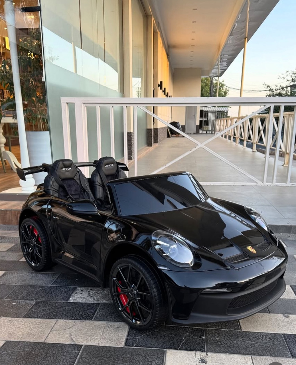 Електромобіль дитячий двомісний Porsche чорний M 6111EBLRS-2 24V, фото 1