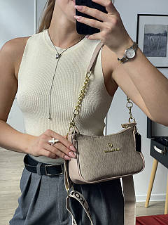 Сумка багет Michael Kors Jet Set Charm Бежевий