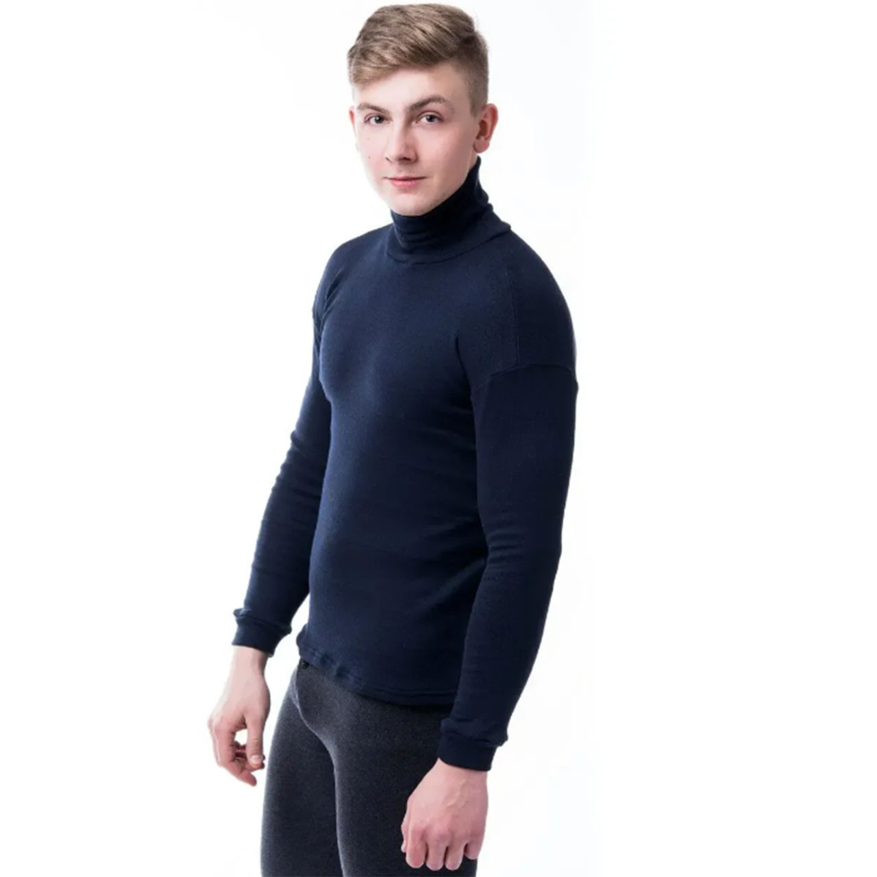 Темно синя чоловіча водолазка з начосом Батал+ (5XL) тм "ОК" Розмір: 60-62 (33087-16), фото 1