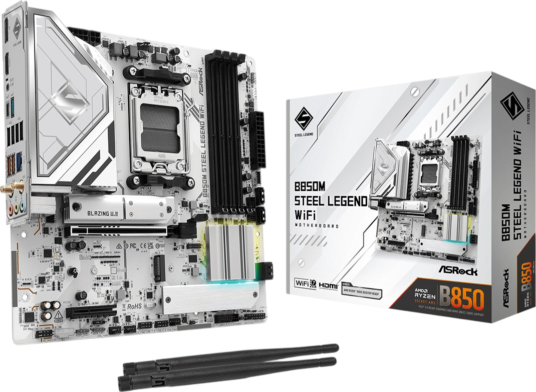 Материнська плата ASRock B850M STEEL LEGEND WIFI Socket AM5