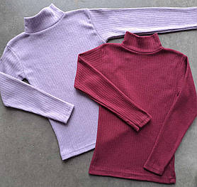 Теплі водолазки у рубчик широкий  з начосом  5/8 років; Опт. Туреччина