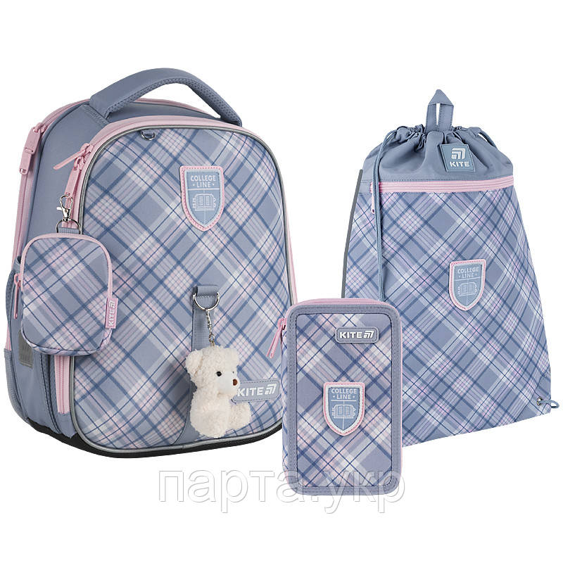 Шкільний набір Kite Education College Line Girl SET_K25-555S-6 (рюкзак, пенал, сумка)