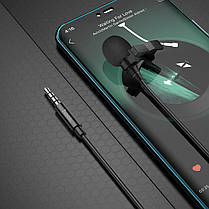 Мікрофон петличний з кліпсою HOCO L14-петличка з mini jack 3.5 мм довжина кабелю 2 м Black, фото 3