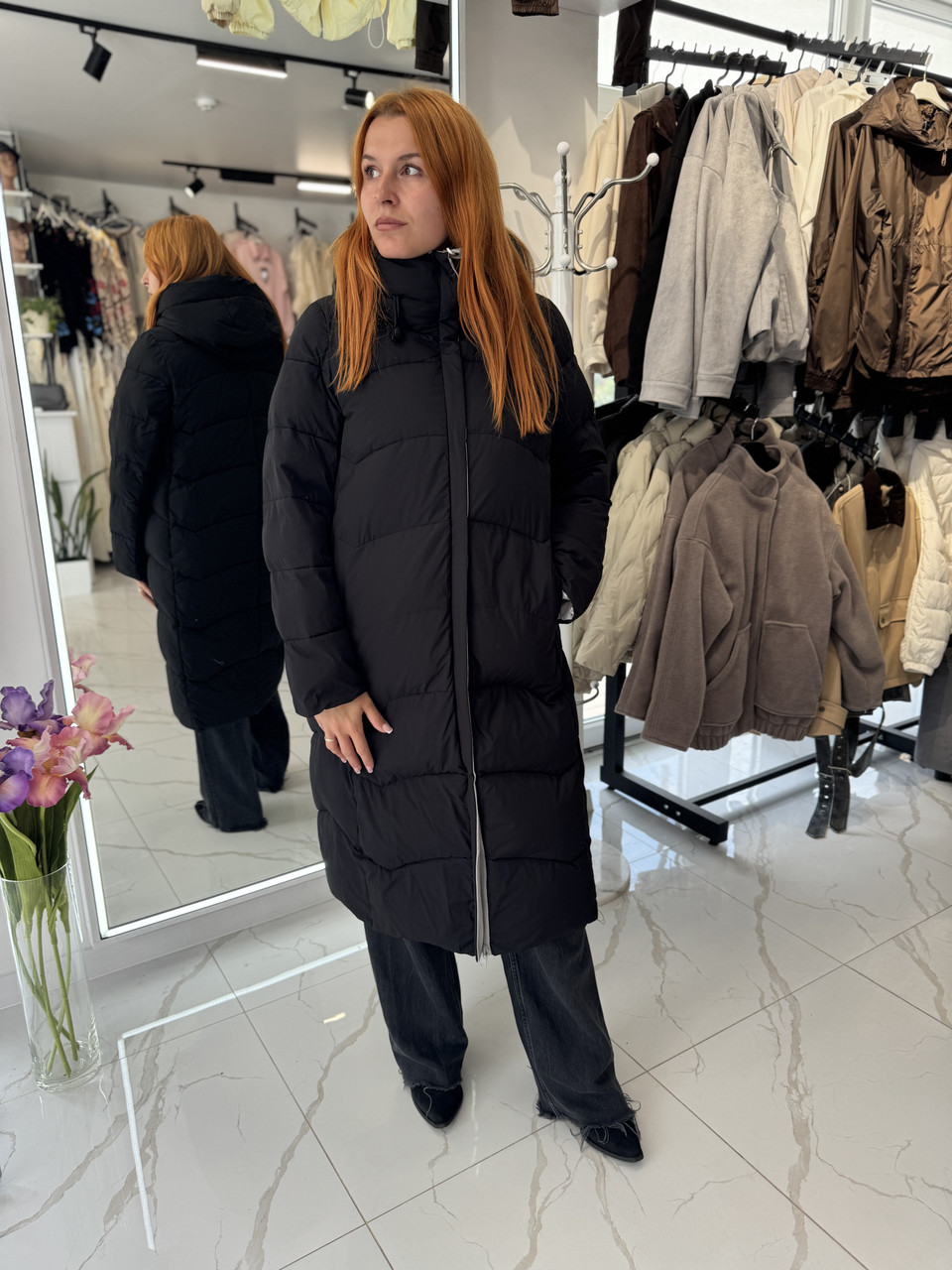 Жіноча куртка, двостороння наповнювач біопух., фото 1