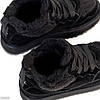 Теплі спортивні чорні замшеві уггі тедді на шнурівці, фото 5