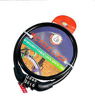 Велозамок KIHUU LOCK 427, кодовий, трос 8×800 мм, універсальний, для велосипеда, коляски, самоката