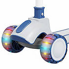 Дитячий триколісний самокат від 3 років до 50 кг білий із регульованою висотою керма та світними колесами, фото 6