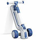 Дитячий триколісний самокат від 3 років до 50 кг білий із регульованою висотою керма та світними колесами, фото 3