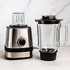 Стаціонарний блендер із кавомолкою 2в1 Hoffmans HM-2078 1200 Вт потужний кухонний блендер подрібнювач продуктів, фото 2