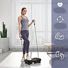 Фітнес платформа з еспандерами та пультом до 150 кг віброплатформа тренажер для домашніх вправ, фото 8