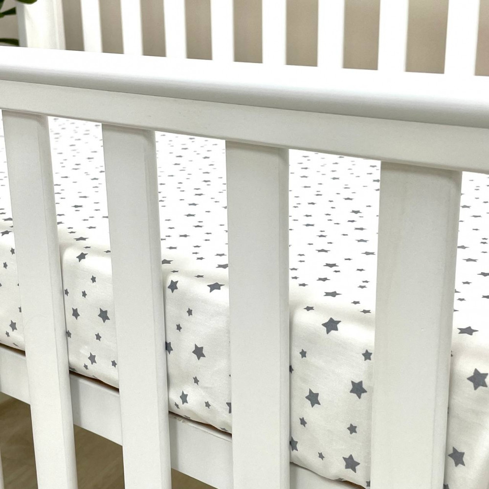 Простирадло дитяче Зорепад сірий на білому