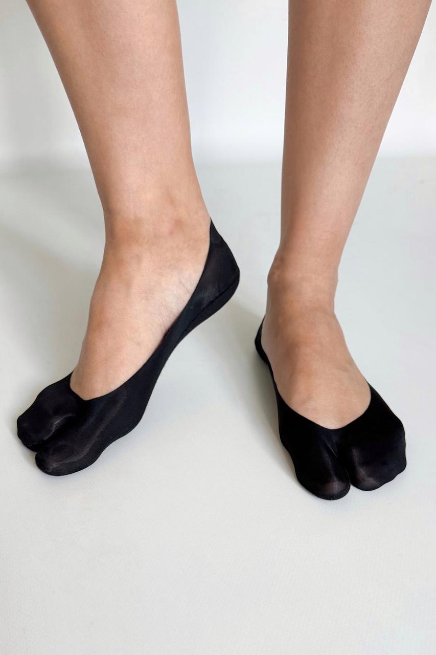 Слідки табі капронові жіночі SplitToe Apmi 35-39 чорний, фото 1
