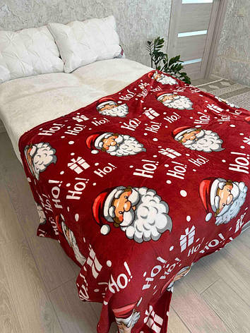 Плед новорічний на флісі Євро, фото 1