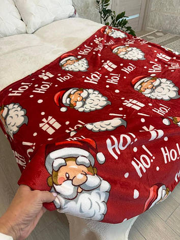 Плед новорічний на флісі Євро, фото 2