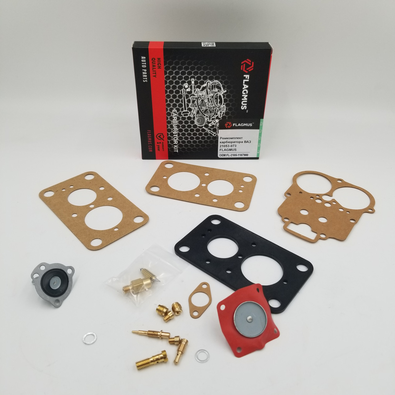 Ремкомплект карбюратора ВАЗ 2105 1.2/1.3л FLAGMUS Чехія 2105-1107980
