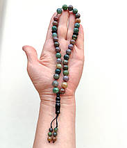 Чотки з Мохового Агата 33 намистини d 10мм без китиці, фото 4