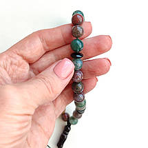 Чотки з Мохового Агата 33 намистини d 10мм без китиці, фото 5