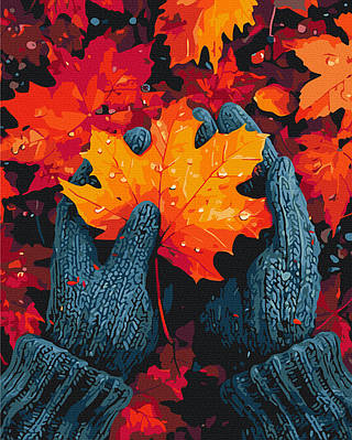 Картина за номерами 40×50 см Серце, як кленовий лист Brushme BS54390