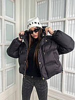 Жіноча чорна тепла куртка Силін celine