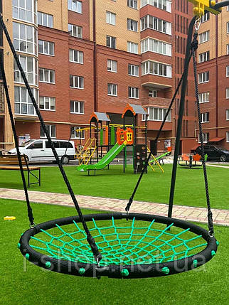 Гойдалка гніздо лелеки Lux 120 см зелений, фото 1
