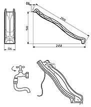 Cпуск 3 м. для гірки дитячого майданчика KBT Бірюзовий, фото 4