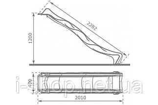 Гірка спуск 2.30 м reX для дітей КВТ, висота 1.20 м, Червоний, фото 5