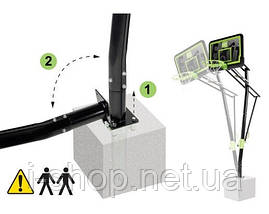 Баскетбольна стійка EXIT Galaxy black під бетонування, фото 4