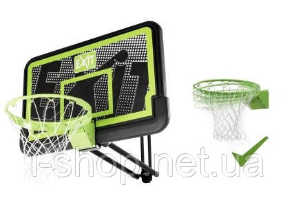 Баскетбольний щит Exit регульований чорний + кільце з амортизацією
