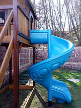 Гірка для спуску гвинтова пластикова жовта Туреччина, висота 200 см, фото 3