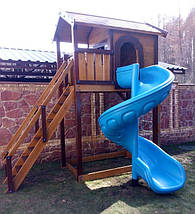 Гвинтовий спуск синій пластиковий Туреччина висота 150 см, фото 2